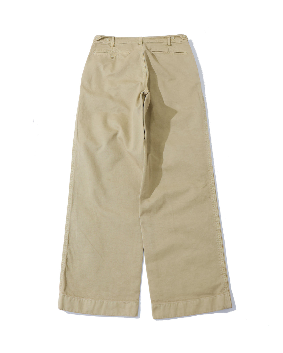 GARMENT-DYED FINX CHINO ONE-TUCK WIDE PANTS LIGHT BEIGE