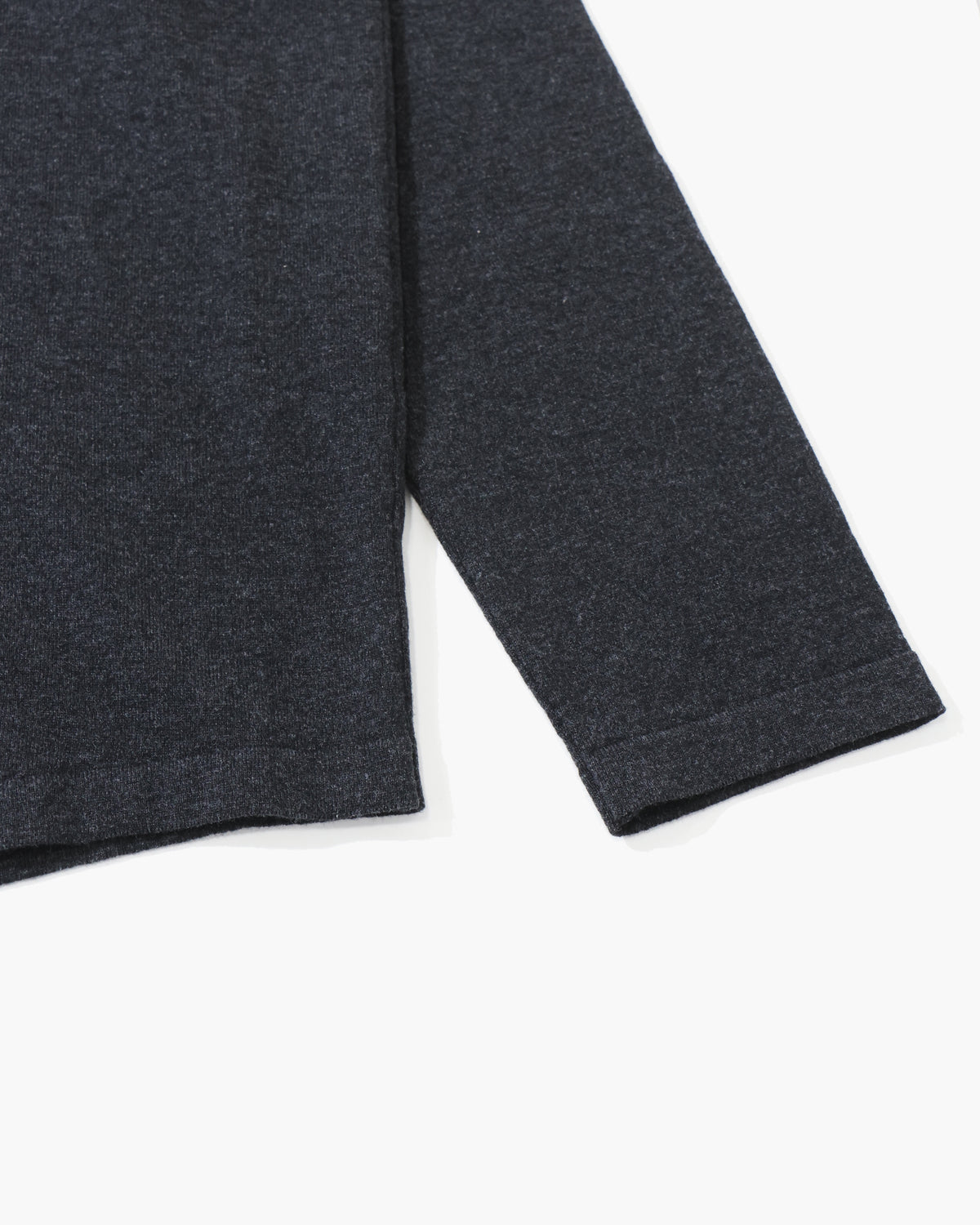 HIGH TWIST WOOL KNIT SHIRT CARDIGAN CHARCOAL