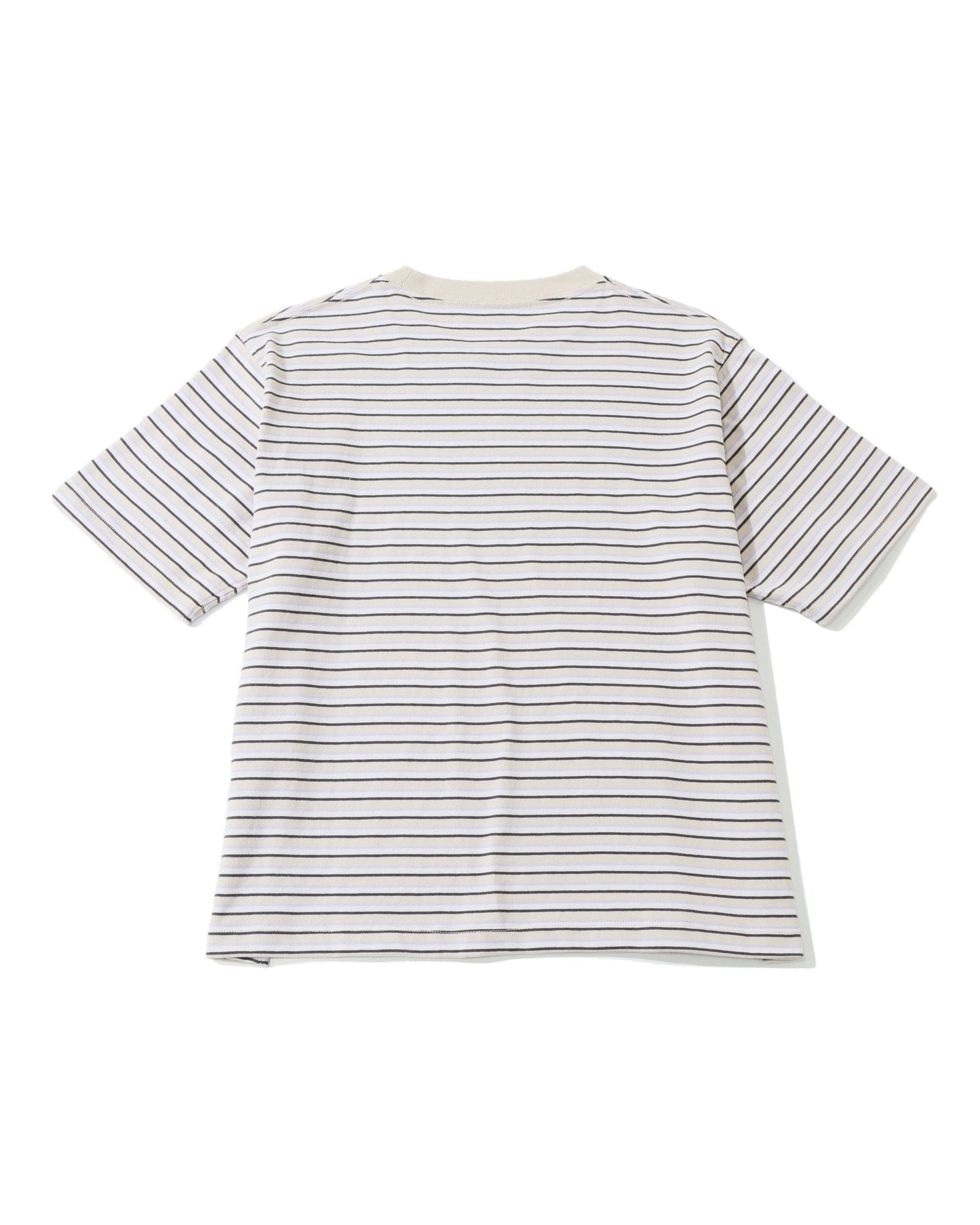 W's コットンジャージショートTシャツ ストライプ
