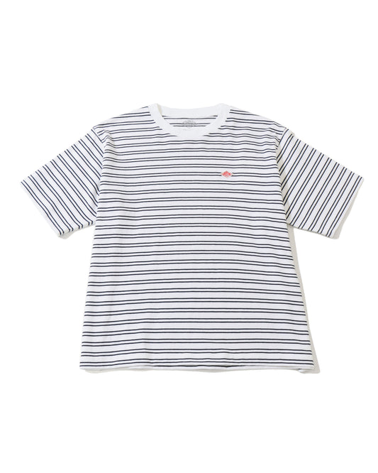 W's コットンジャージショートTシャツ ストライプ