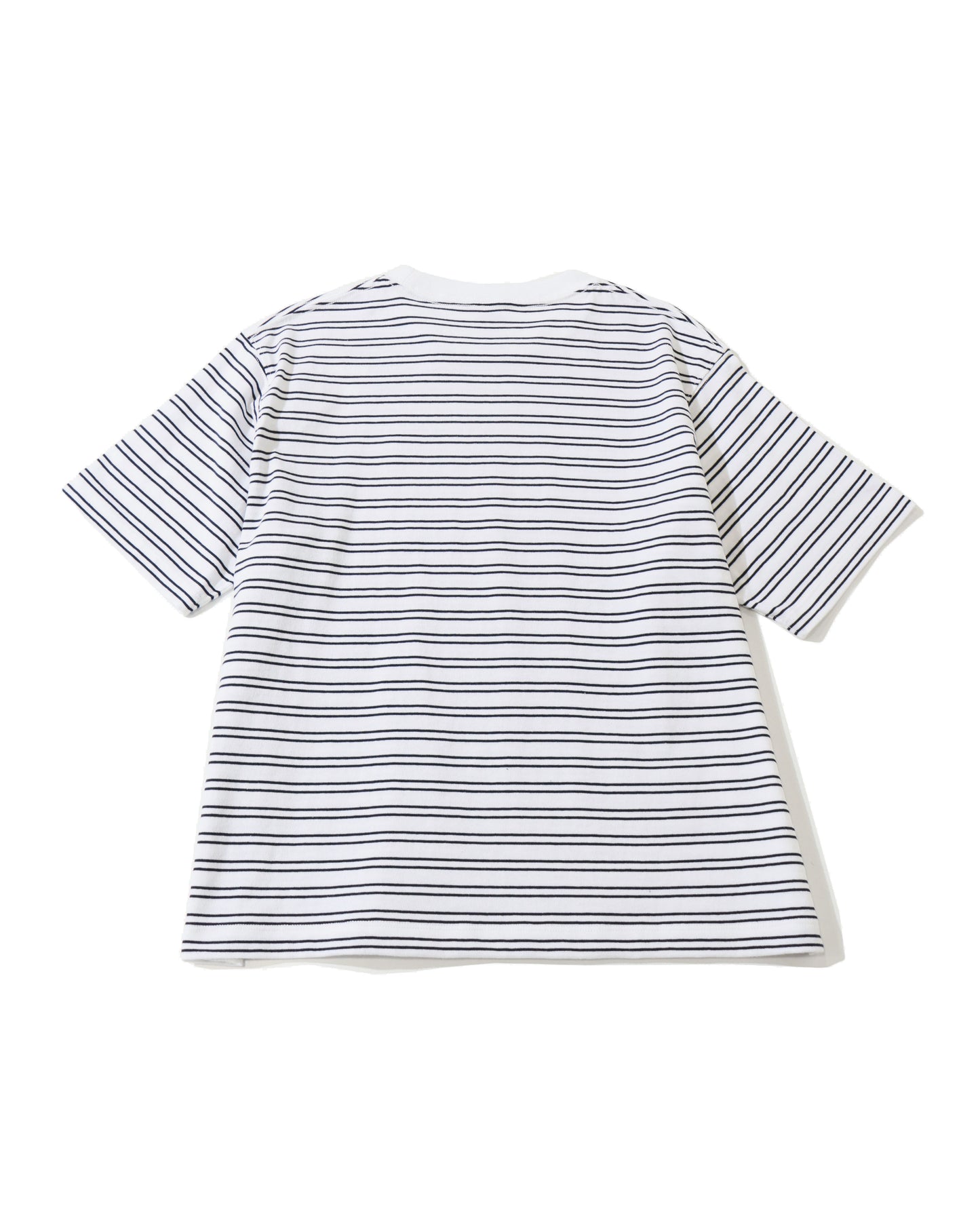 W's コットンジャージショートTシャツ ストライプ