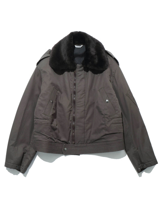 WASHED FINX COTTON GABARDINE FLIGHT BLOUSON DEEP OLIVE