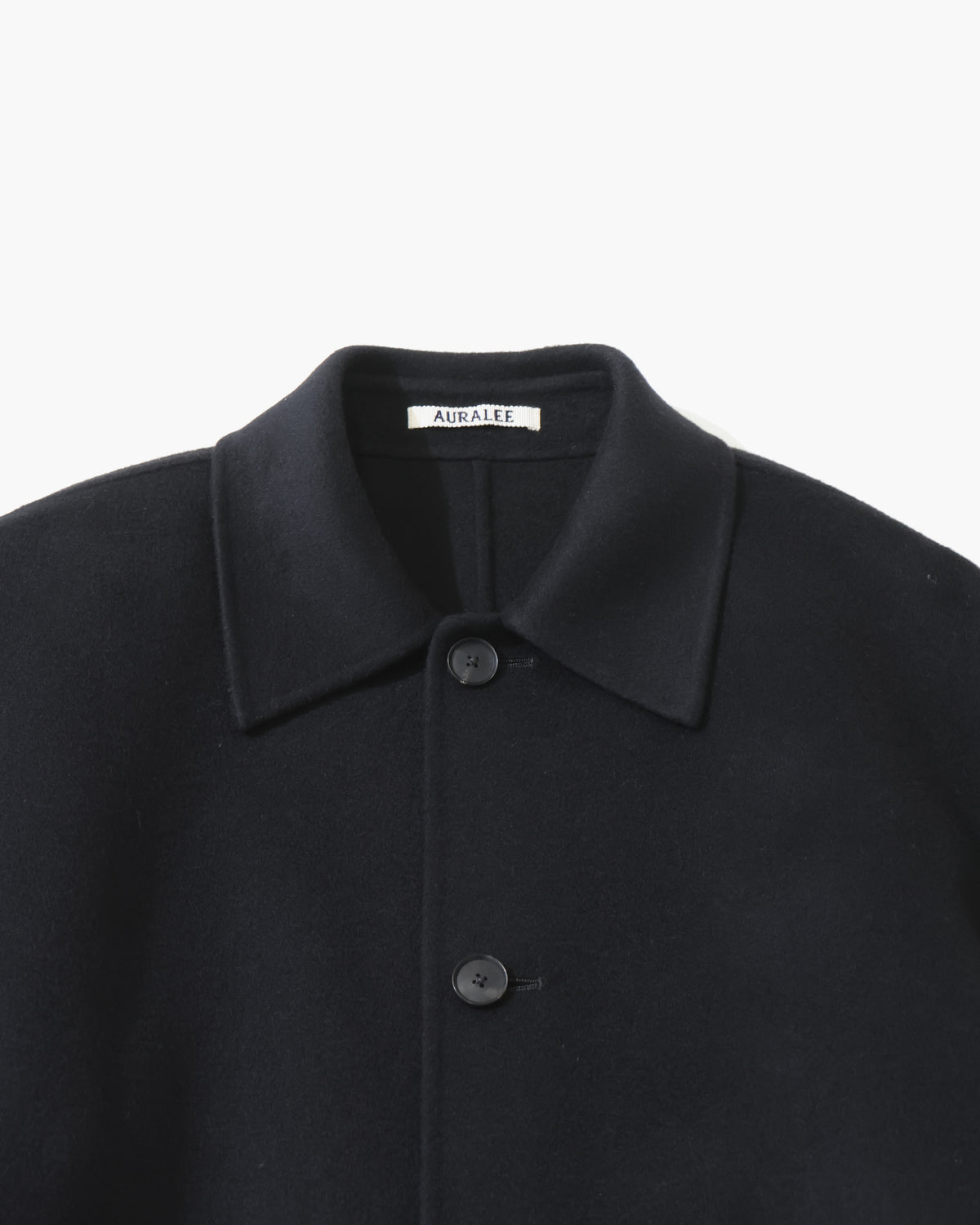 SUPER FINE WOOL MELTON HAND SEWN BLOUSON BLACK