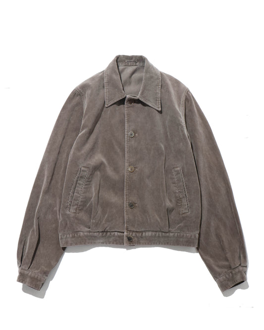 PIGMENT DYED FINX CORDUROY BLOUSON OLIVE BROWN