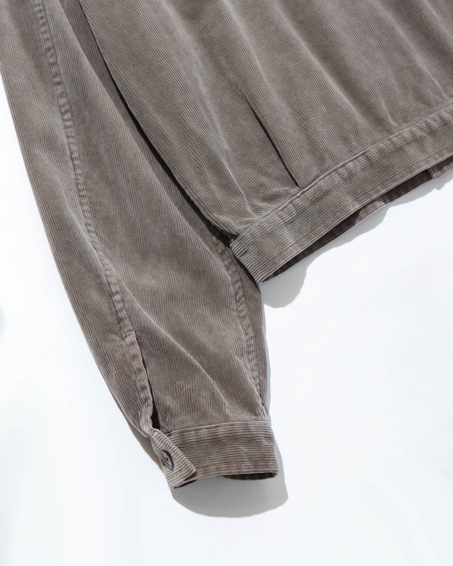 PIGMENT DYED FINX CORDUROY BLOUSON OLIVE BROWN