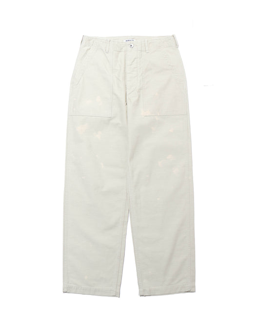 WASHED BAGGY SATIN BLEACHED BAKER PANTS DUSTY IVORY