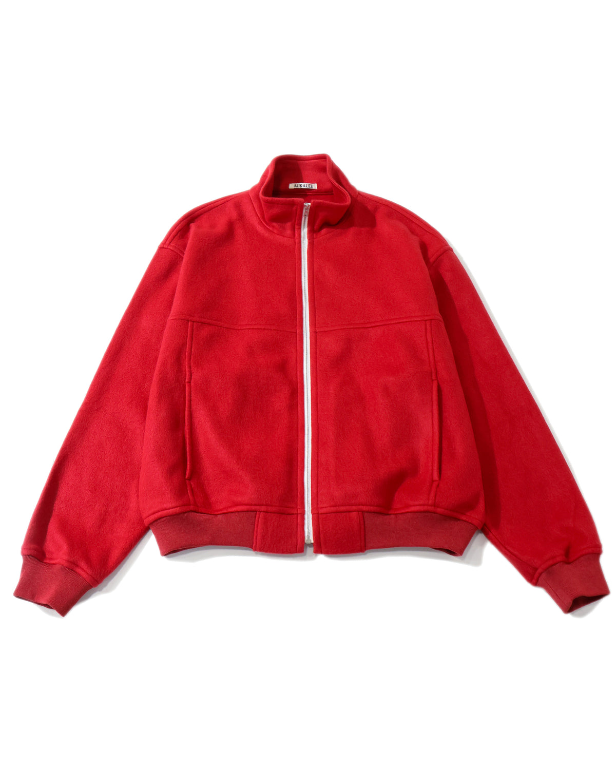 PURE SILK COMFORT FLEECE ZIP BLOUSON RED