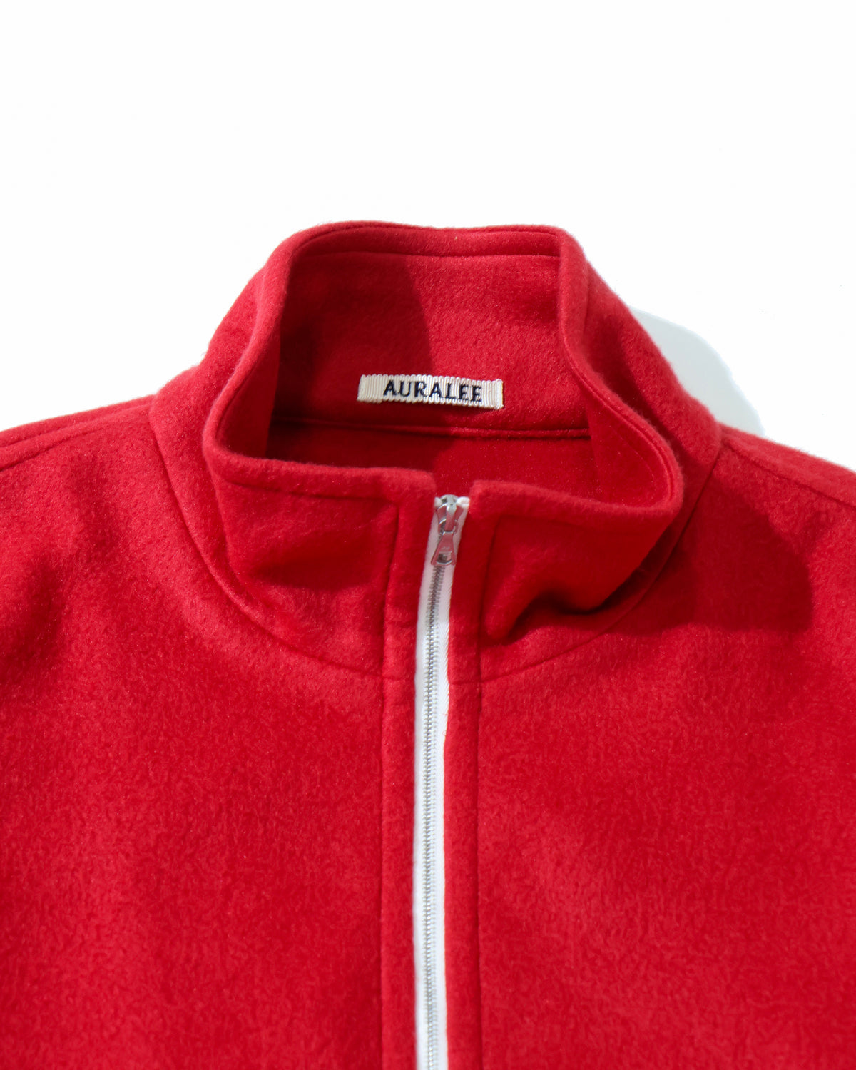 PURE SILK COMFORT FLEECE ZIP BLOUSON RED