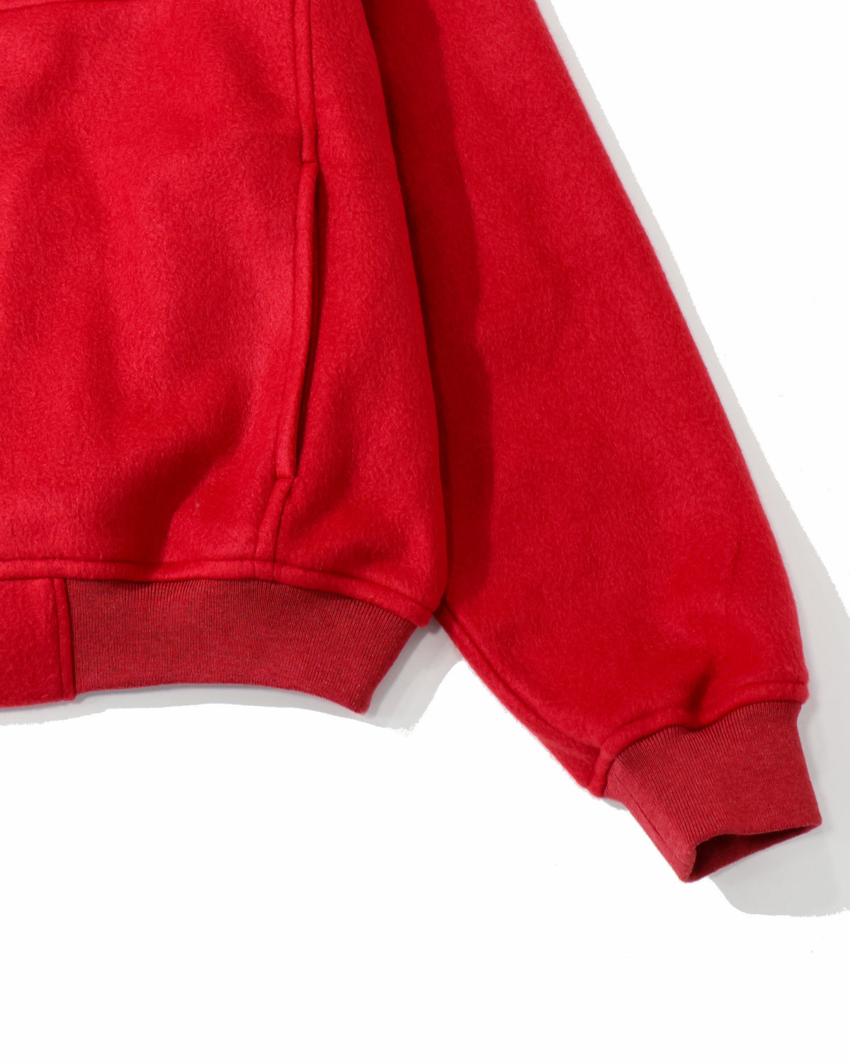 PURE SILK COMFORT FLEECE ZIP BLOUSON RED