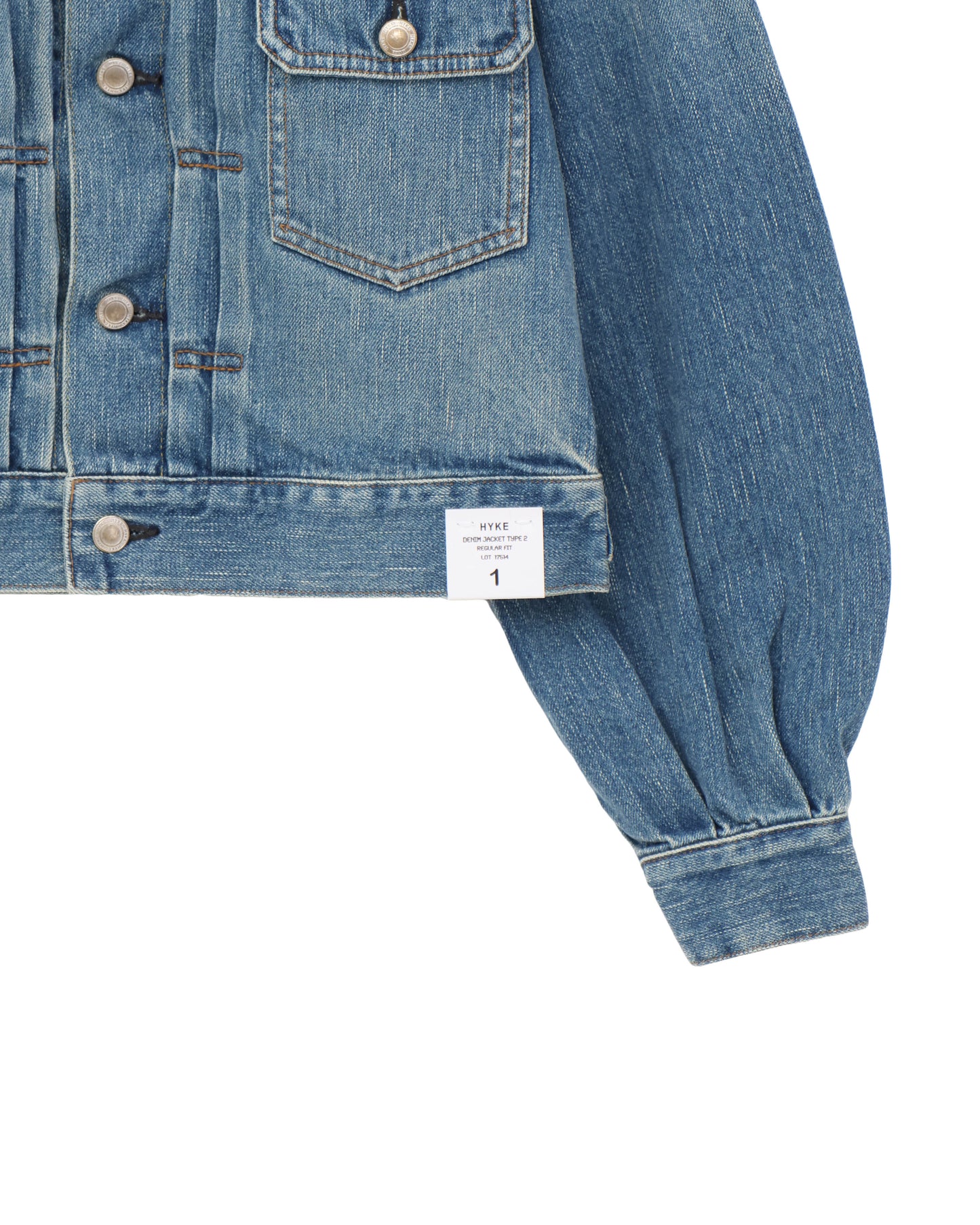 BALLOON SLEEVE DENIM JACKET/TYPE2 REGULAR FIT 17514