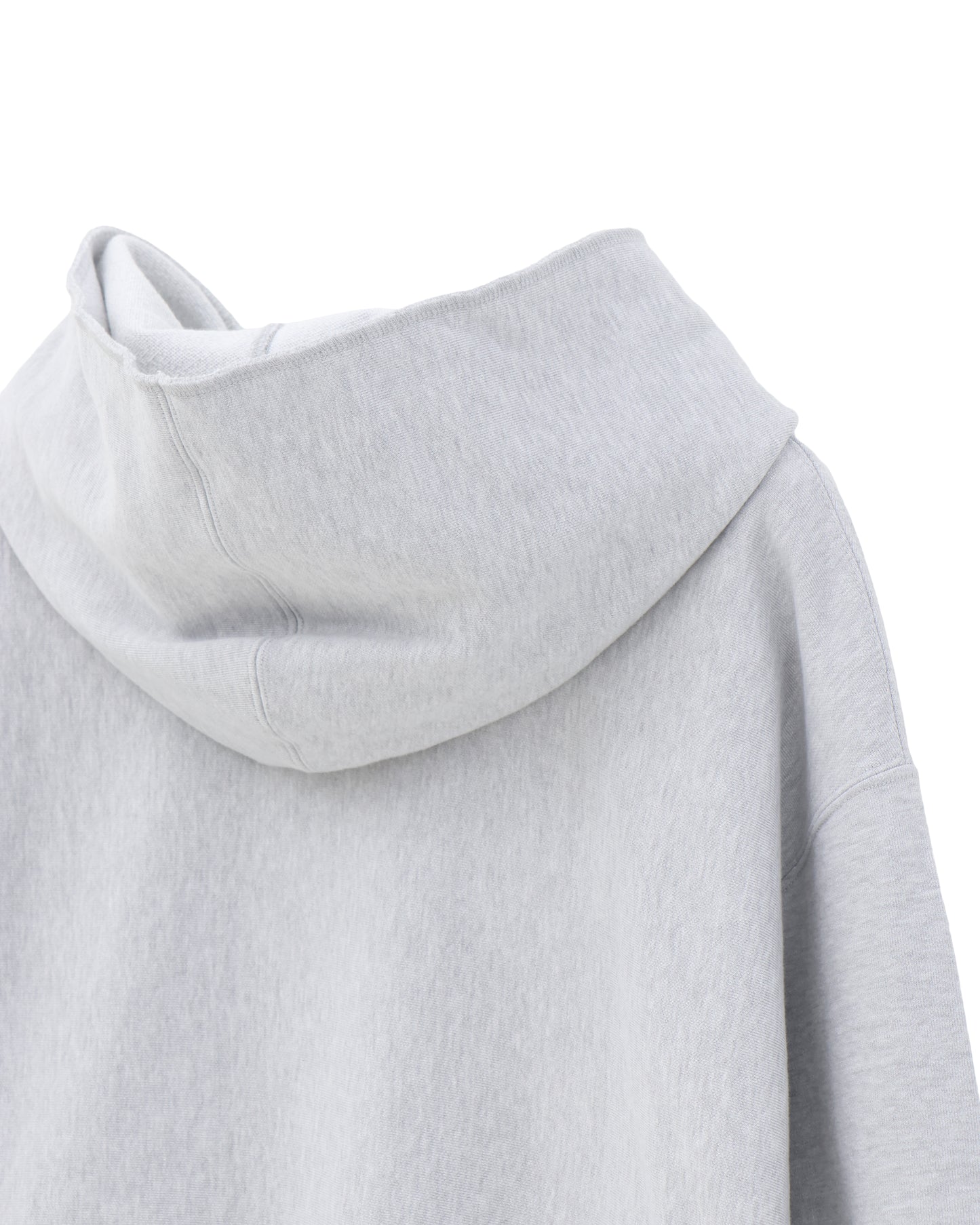 Thin-Sweat Separate-Pocket Hoodie P/O HeatherWhite