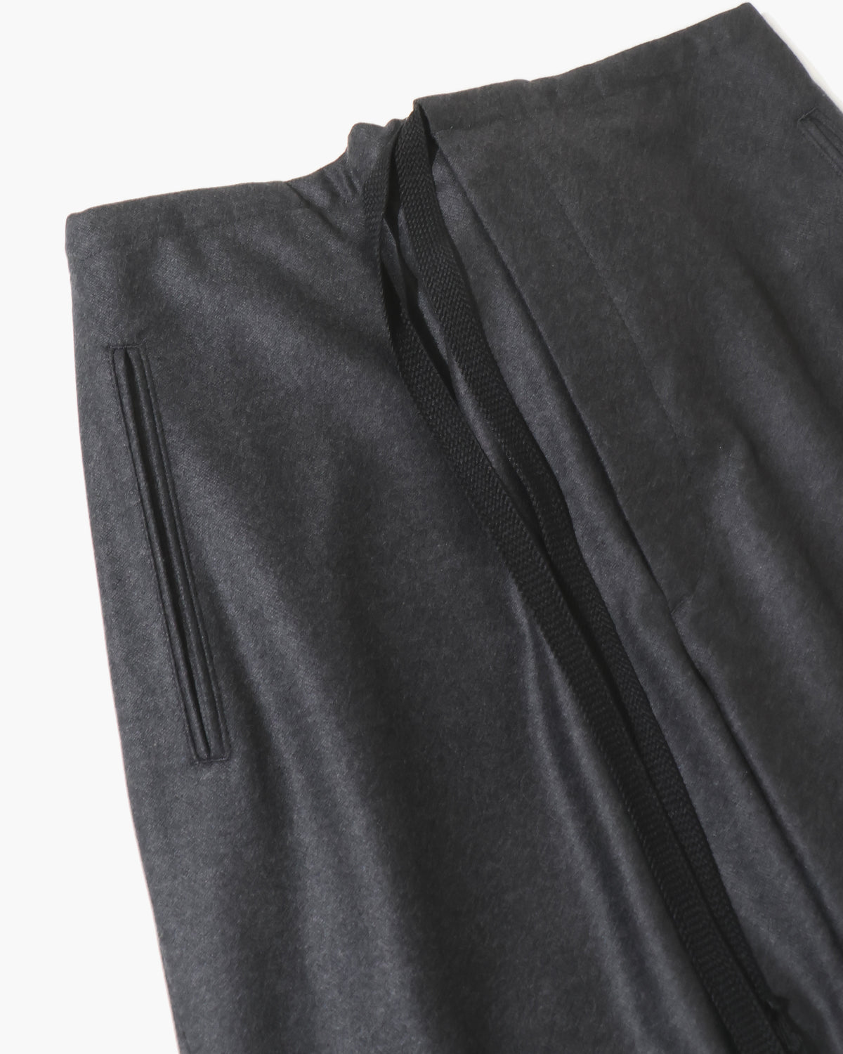 WOOL FULLING FLANNEL DRAWSTRING PANTS