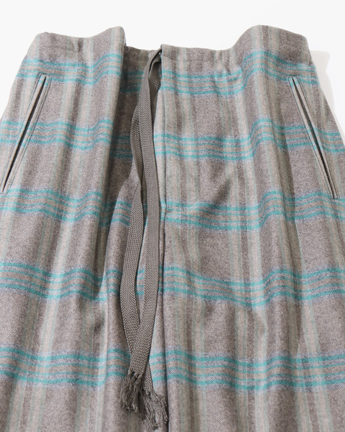 WOOL FULLING FLANNEL DRAWSTRING PANTS