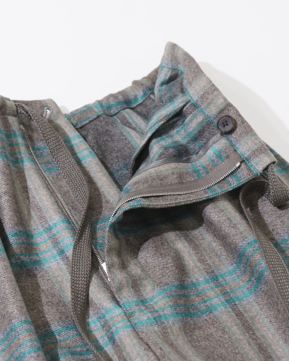 WOOL FULLING FLANNEL DRAWSTRING PANTS