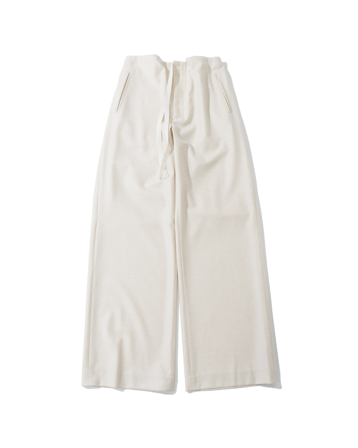 WOOL FULLING FLANNEL DRAWSTRING PANTS