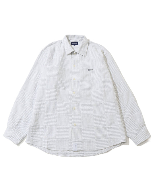 MILPITAS PATCHWORK LS SHIRT  GRAY