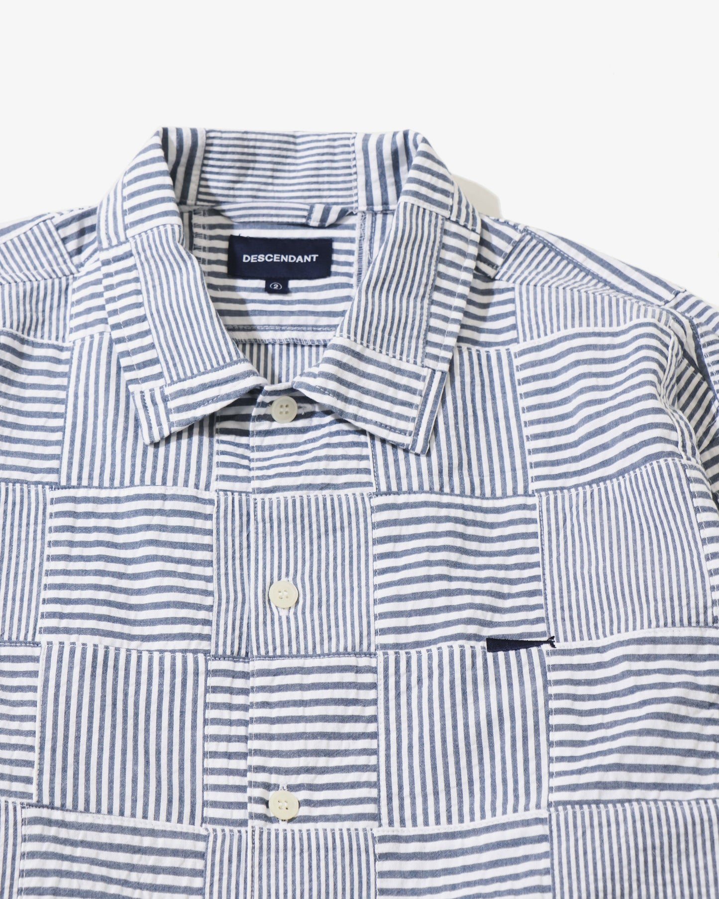 MILPITAS PATCHWORK LS SHIRT  NAVY