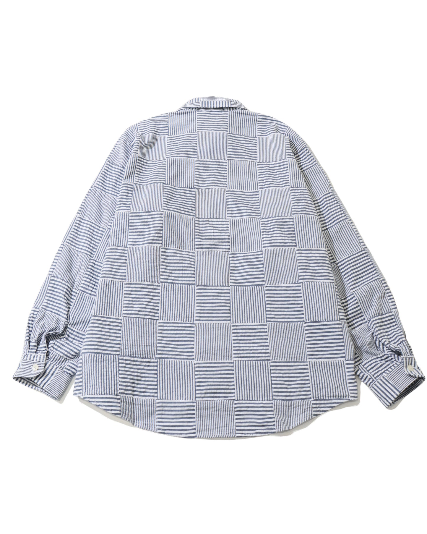 MILPITAS PATCHWORK LS SHIRT  NAVY