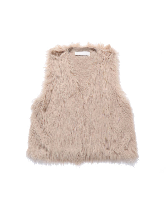 shaggy knit 2way vest