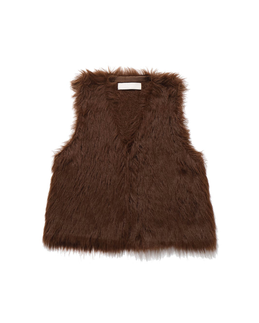 shaggy knit 2way vest