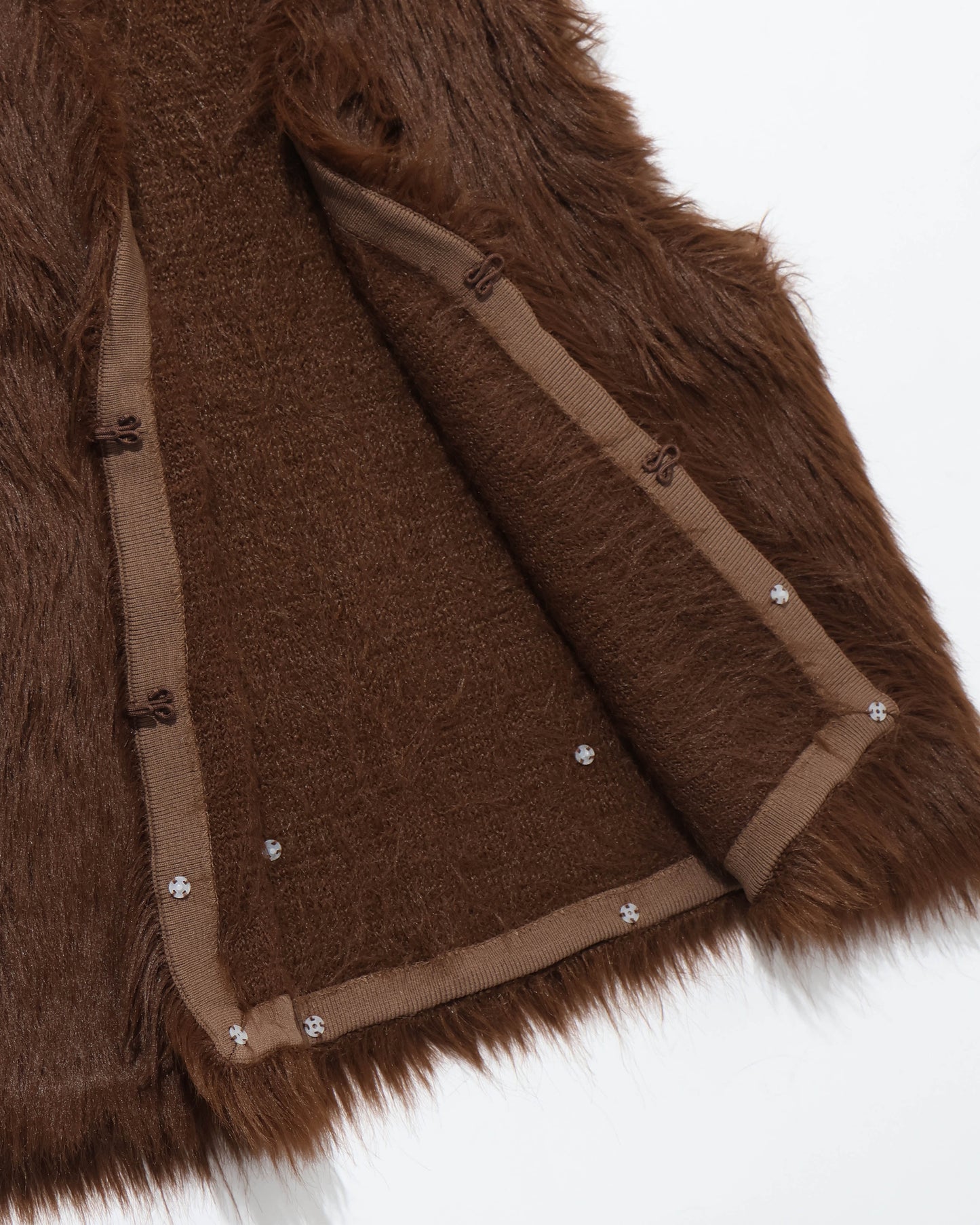 shaggy knit 2way vest