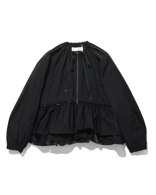 spiral taffeta raffle blouson