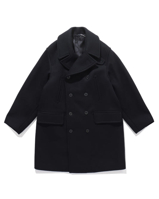 Wool Melton 10B Pea Coat DarkNavy