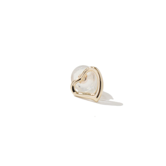 14K オープンハートピアス