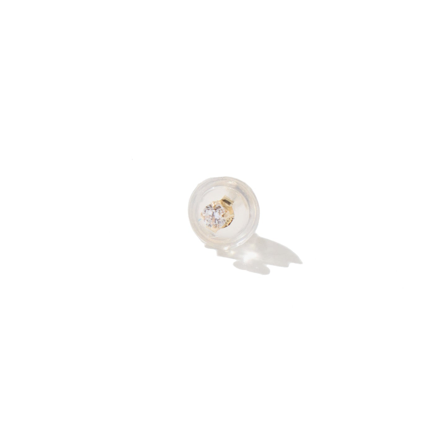 14K ジルコニア一粒ピアス(2mm)