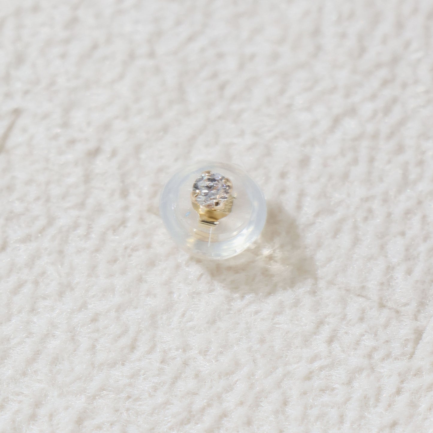 14K ジルコニア一粒ピアス(2mm)