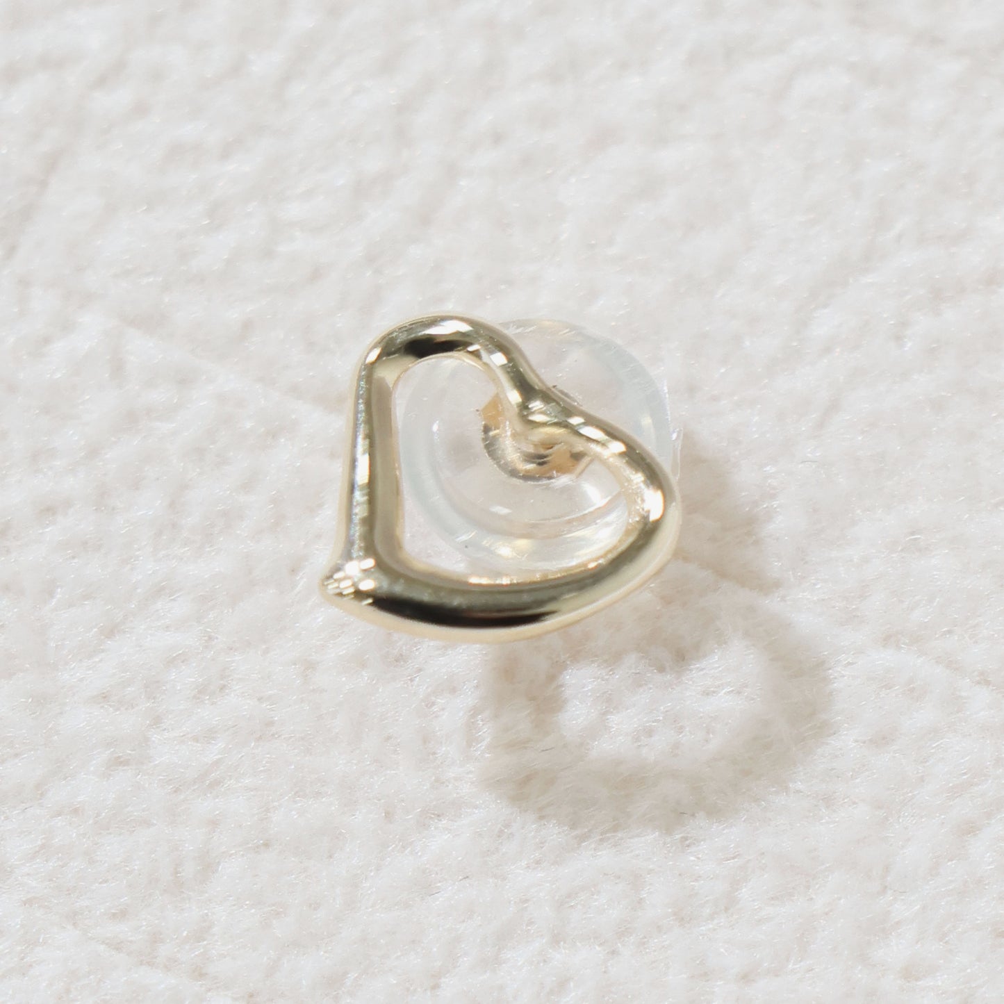 14K オープンハートピアス