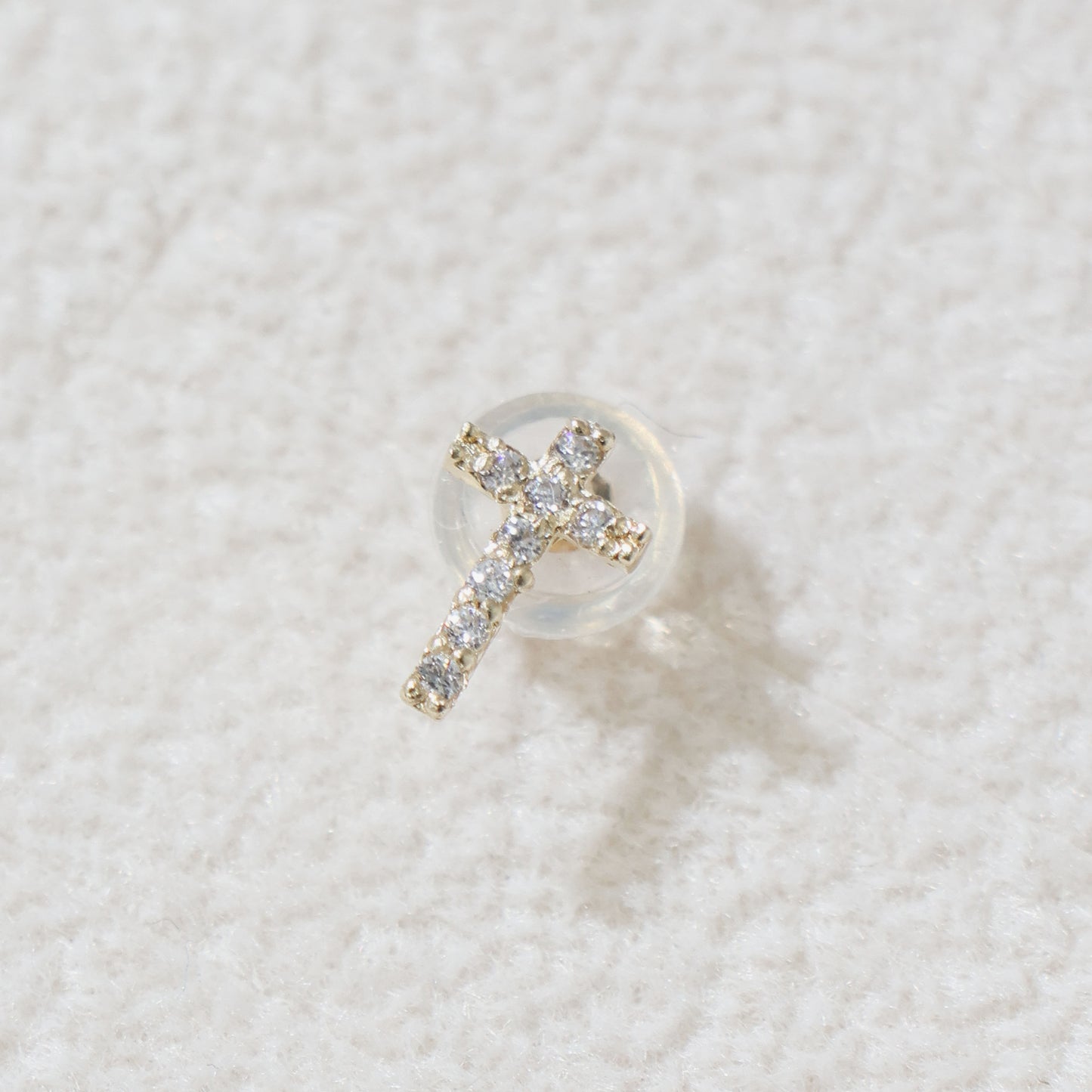 14K クロスピアス