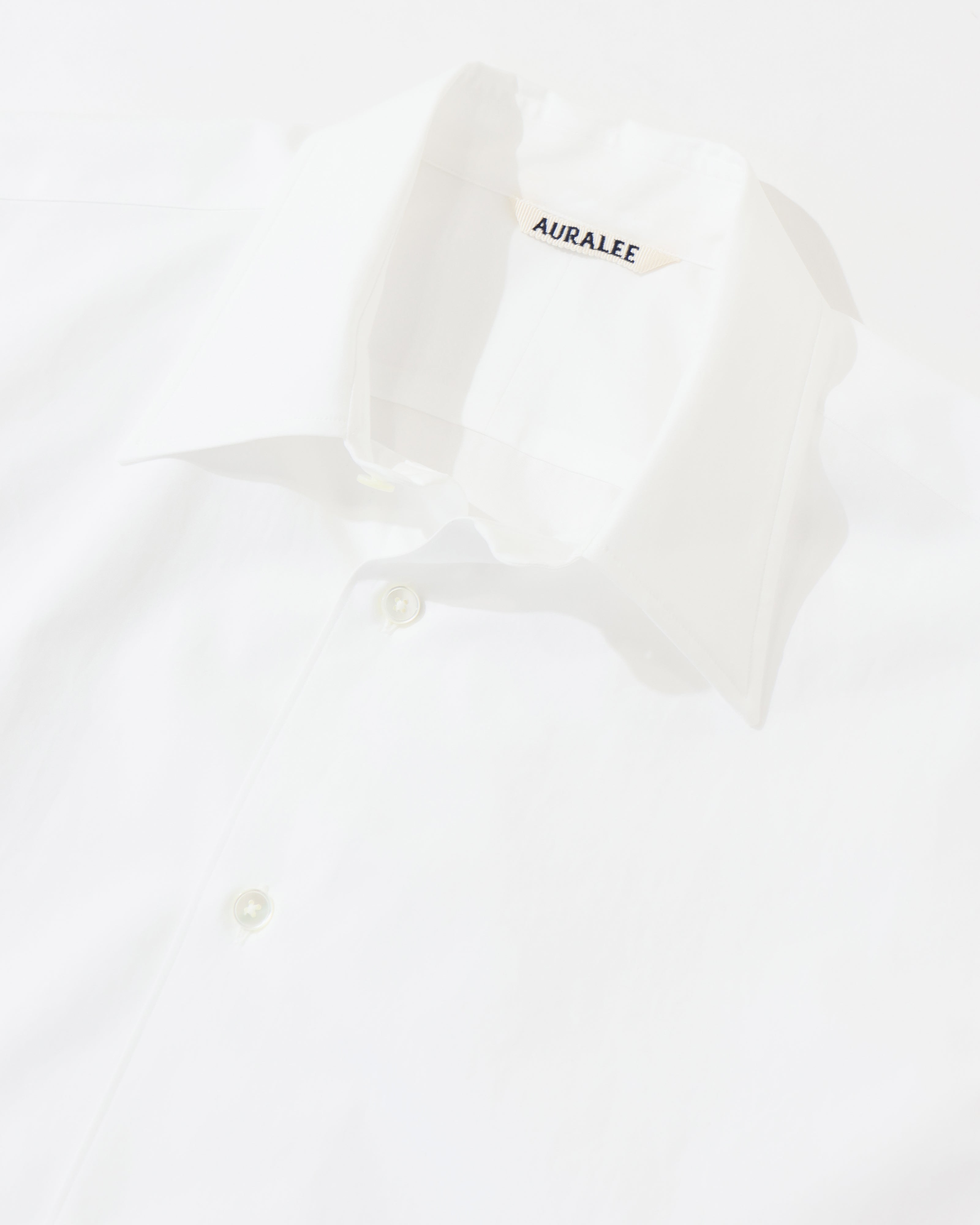 トップス AURALEE Washed finx twill shirt White 4 WASHED FINX TWILL SHIRT WHITE – TIME AFTER TIME