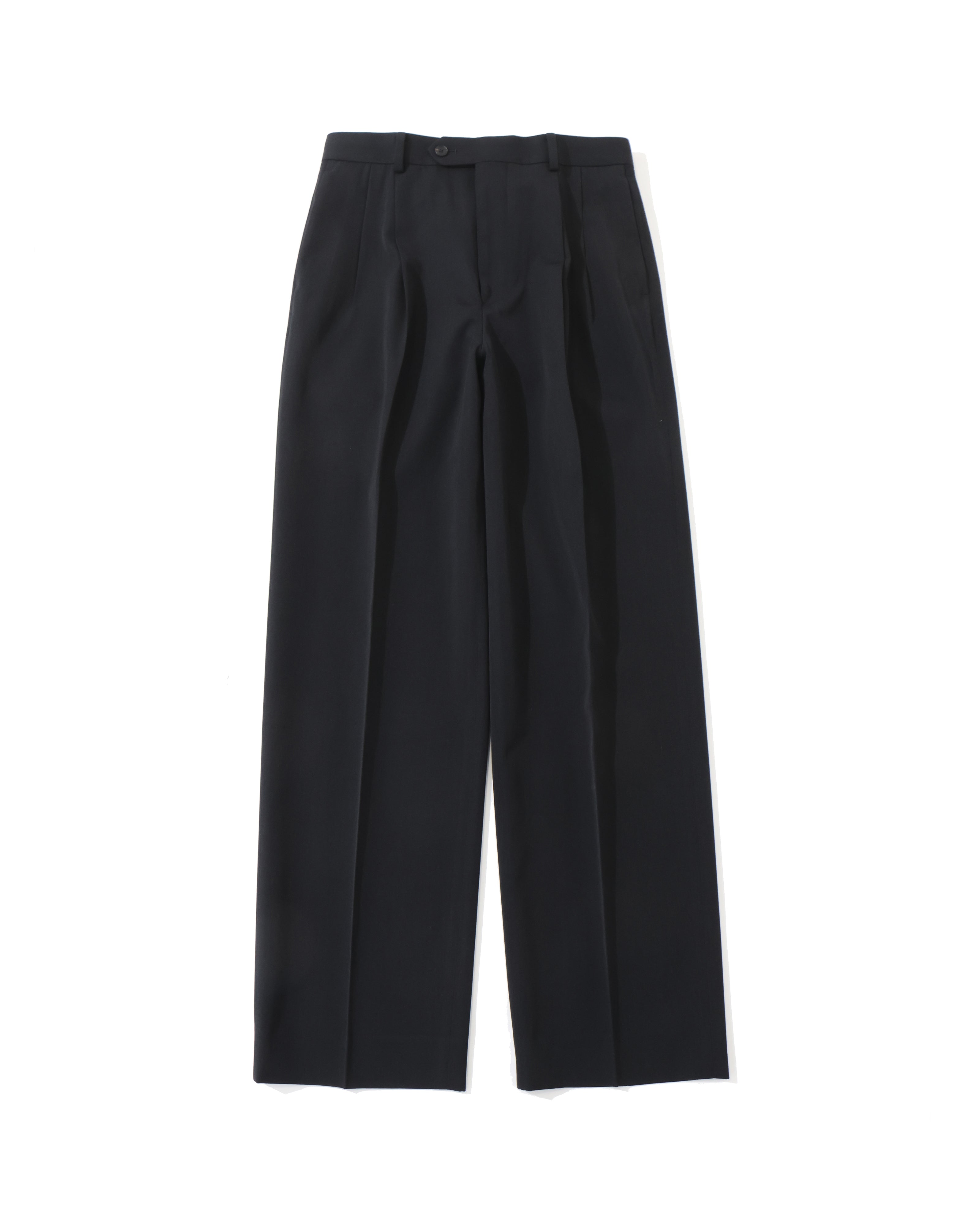LIGHT WOOL MAX GABARDINE TWO-TUCK SLACKS TOP BLACK – TIME AFTER TIME