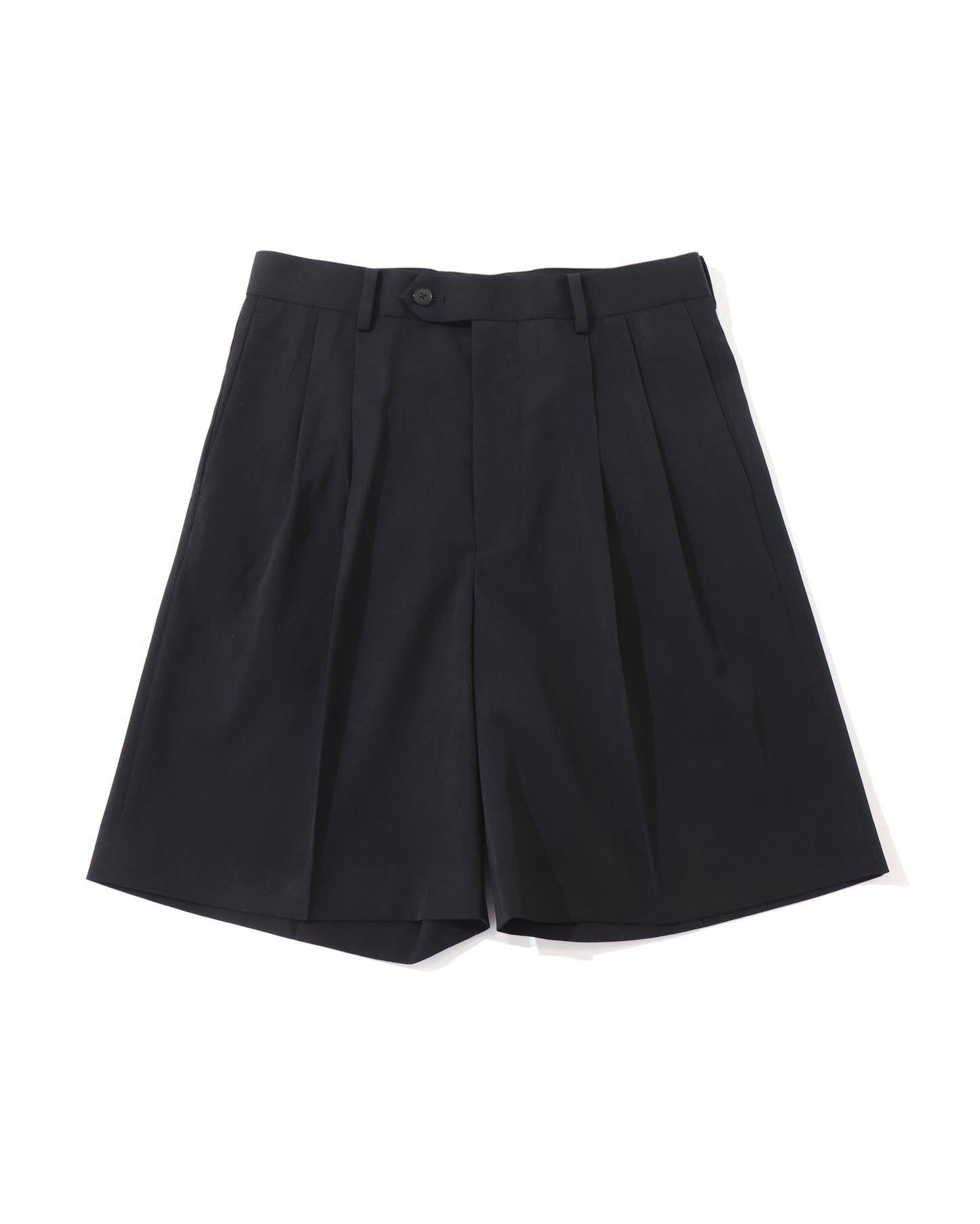 LIGHT WOOL MAX GABARDINE SHORTS TOP BLACK