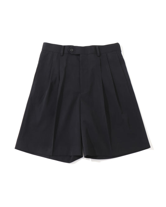 LIGHT WOOL MAX GABARDINE SHORTS TOP BLACK