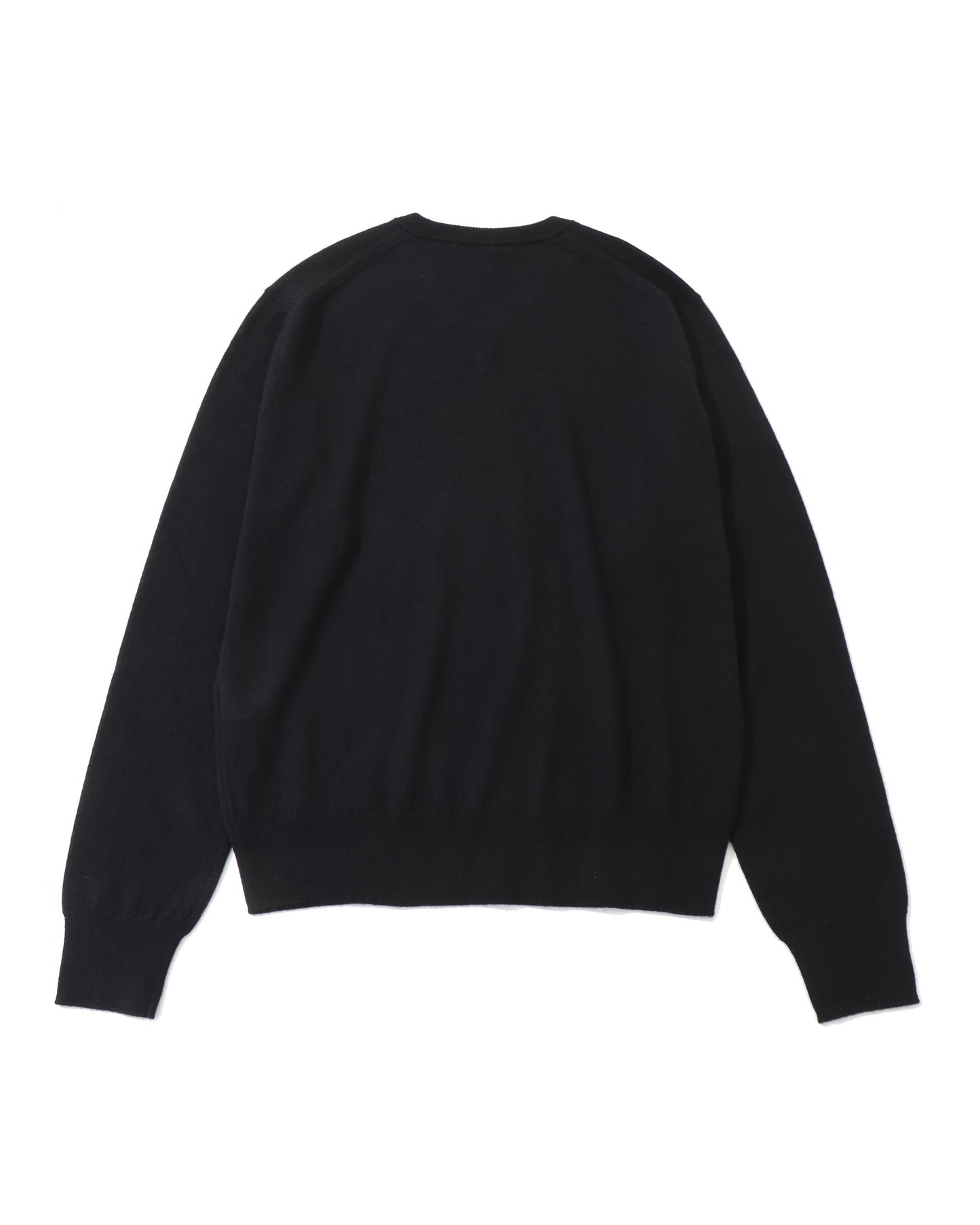 SUPER FINE CASHMERE SILK KNIT V-NECK P/O BLACK