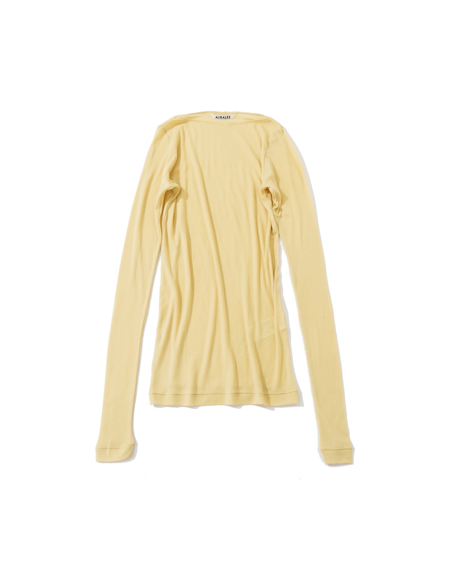 SUPER HIGH GAUGE SHEER RIB BOAT NECK L/S TEE