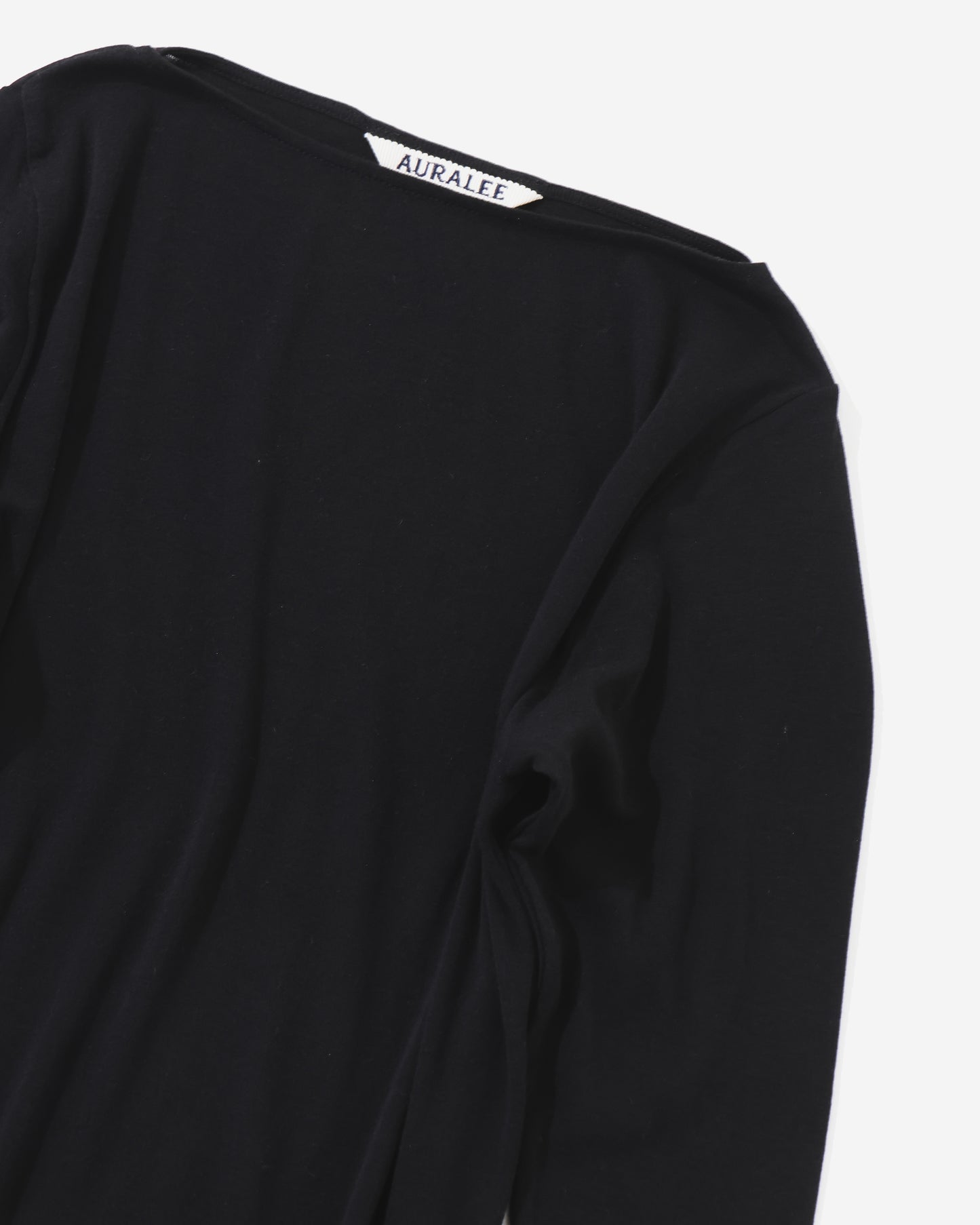 SUPER HIGH GAUGE SHEER RIB BOAT NECK L/S TEE