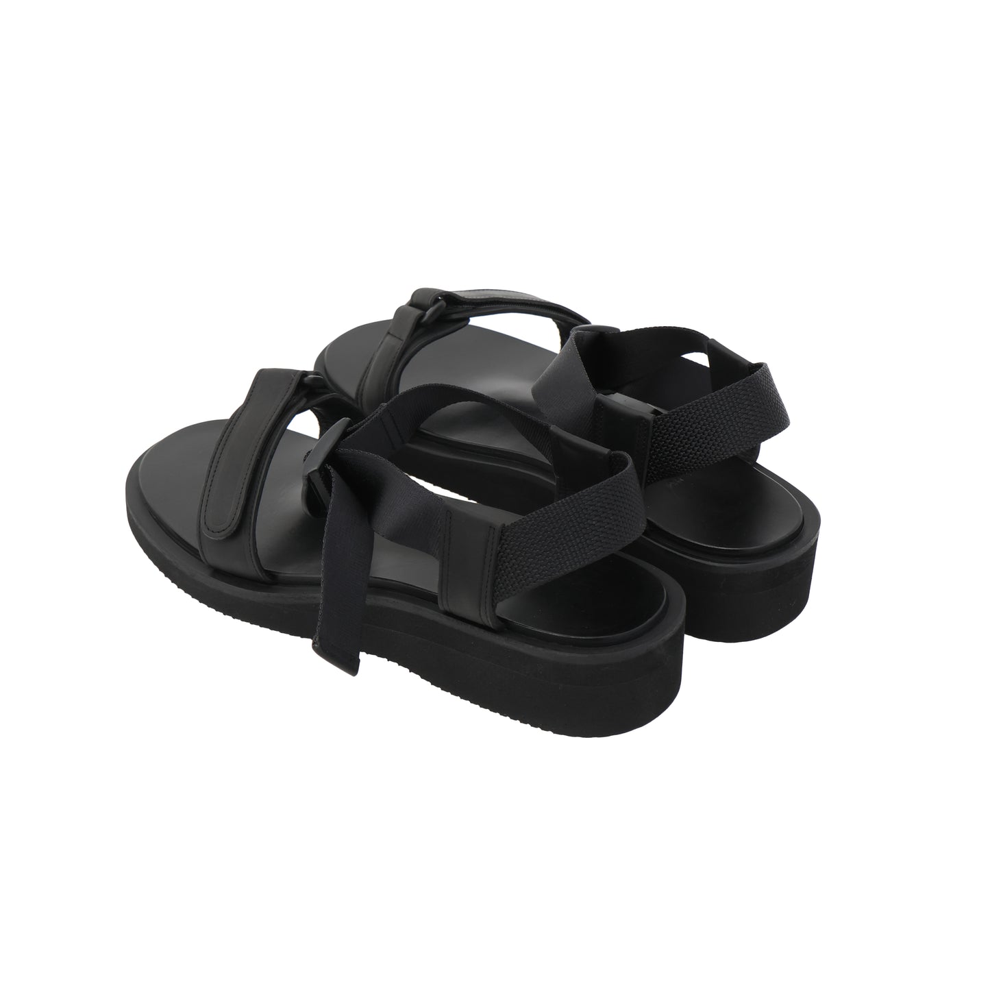 BELT SANDALS SMOOTH BLACK