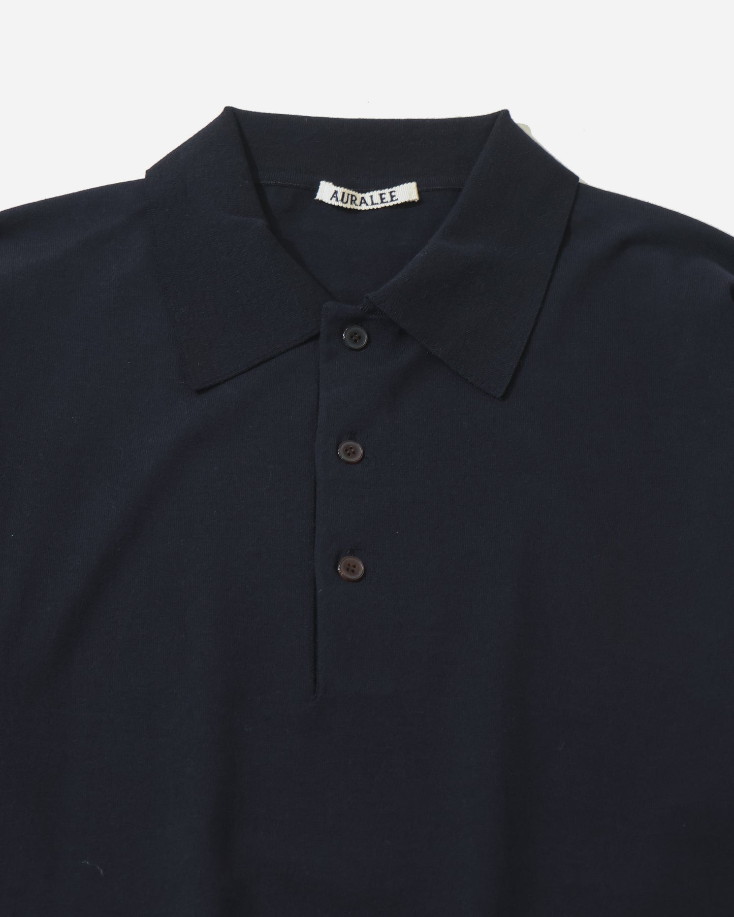 GIZA HIGH GAUGE KNIT POLO DARK NAVY