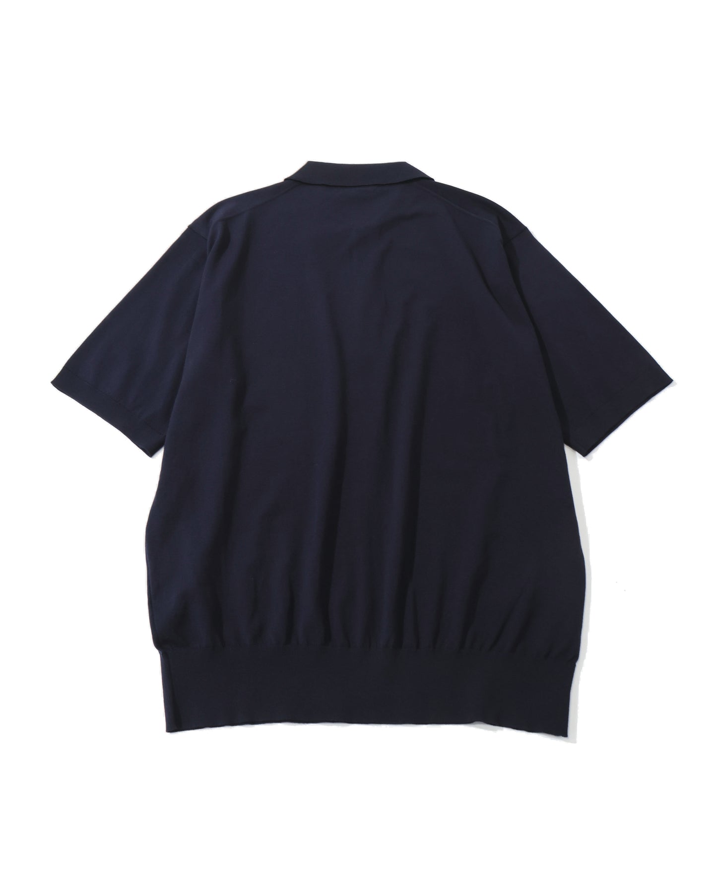 GIZA HIGH GAUGE KNIT POLO DARK NAVY