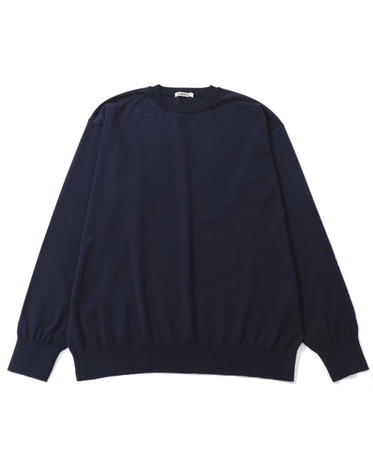 GIZA HIGH GAUGE KNIT P/O DARK NAVY