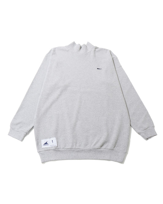 TORTOISE MOCK NECK LS  GRAY