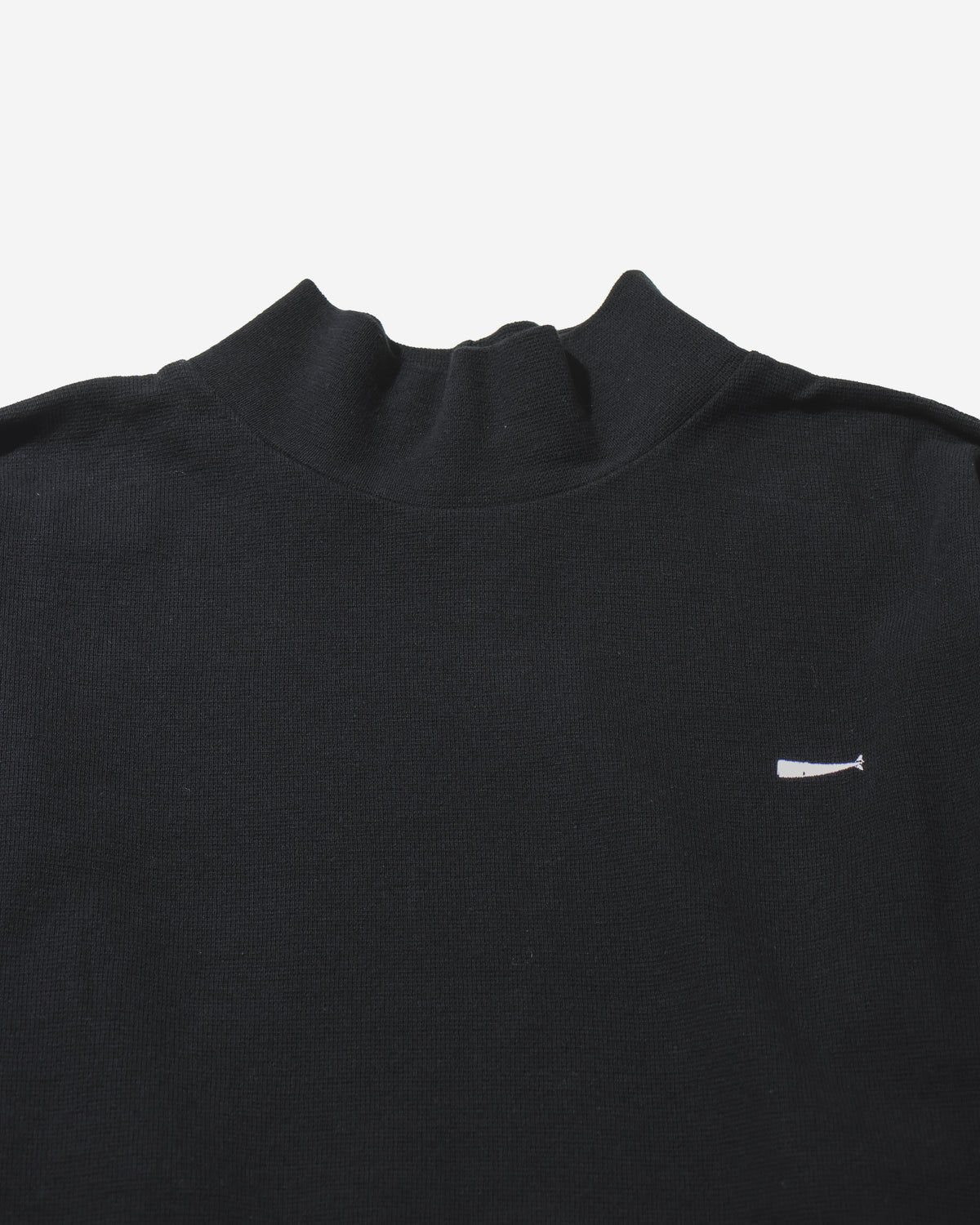 TORTOISE MOCK NECK LS  BLACK