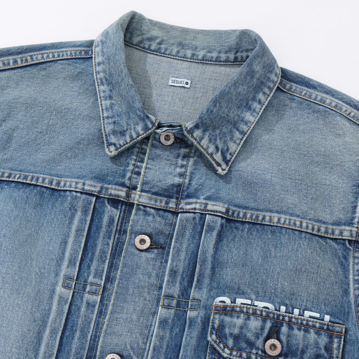 "FRAGMENT × SEQUEL" DAMAGE DENIM JACKET