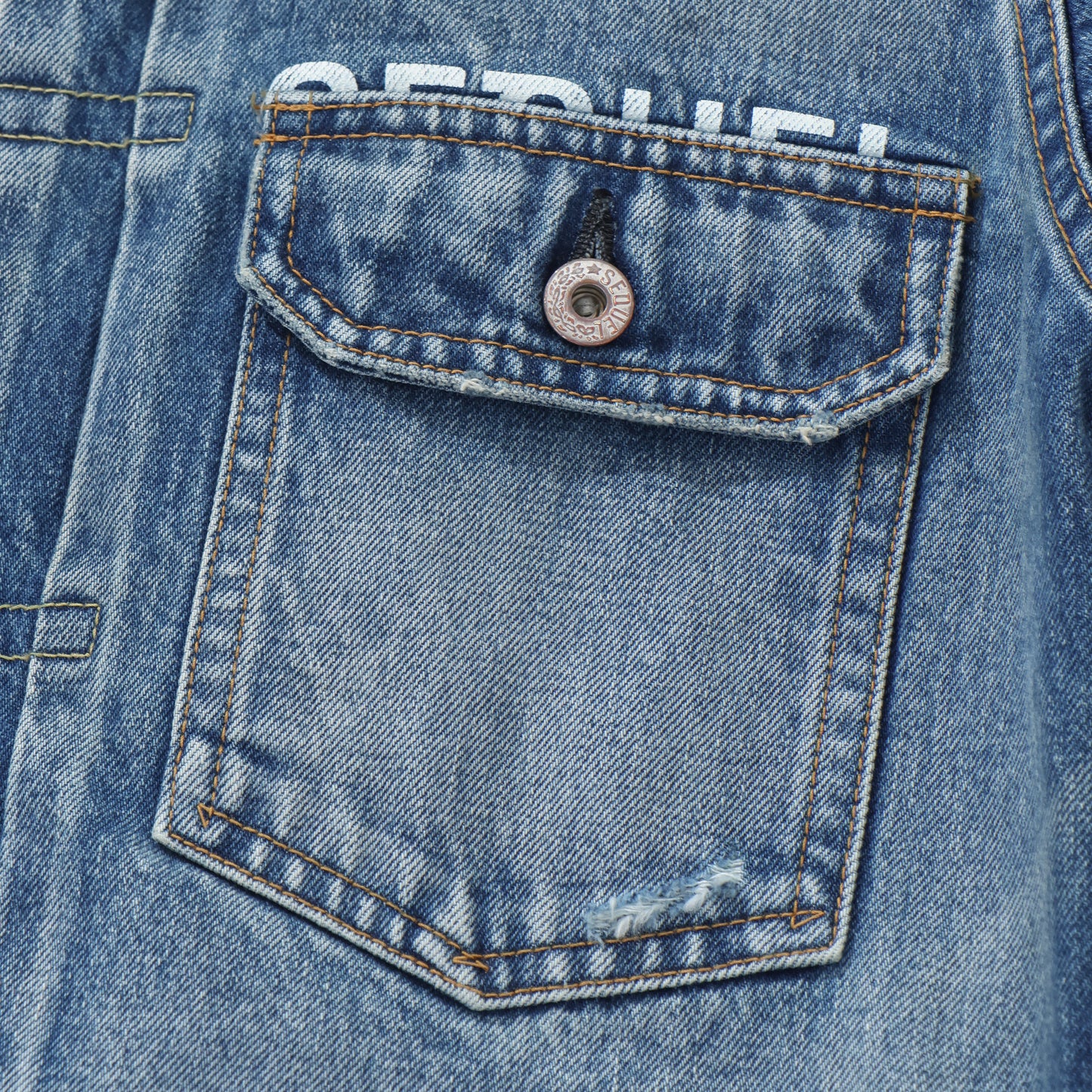 "FRAGMENT × SEQUEL" DAMAGE DENIM JACKET