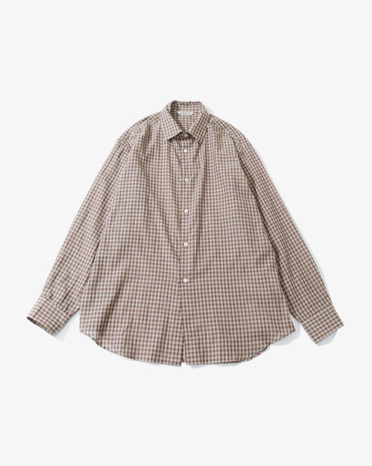 AIRY LIGHT COTTON CHECK SHIRT
