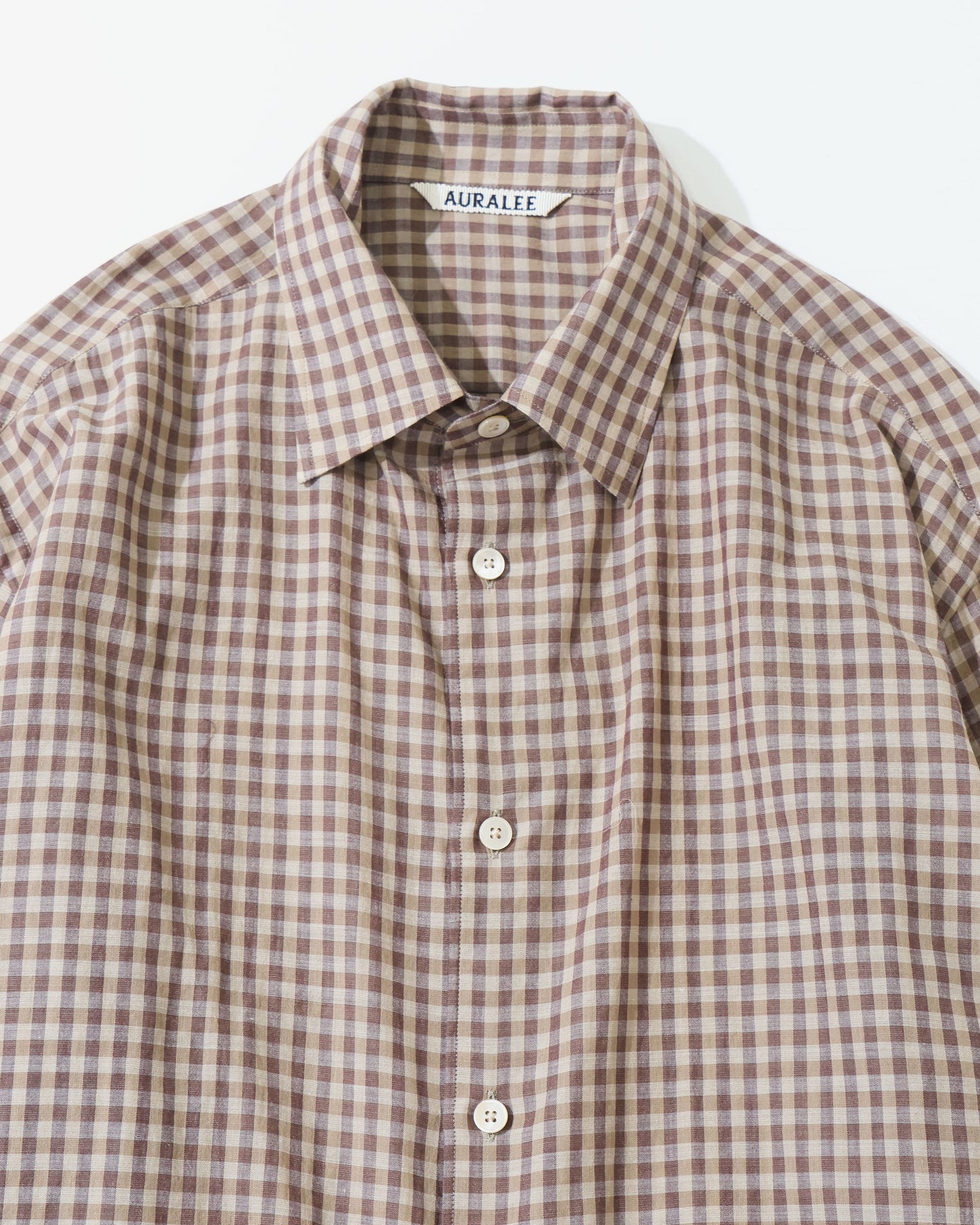 AIRY LIGHT COTTON CHECK SHIRT