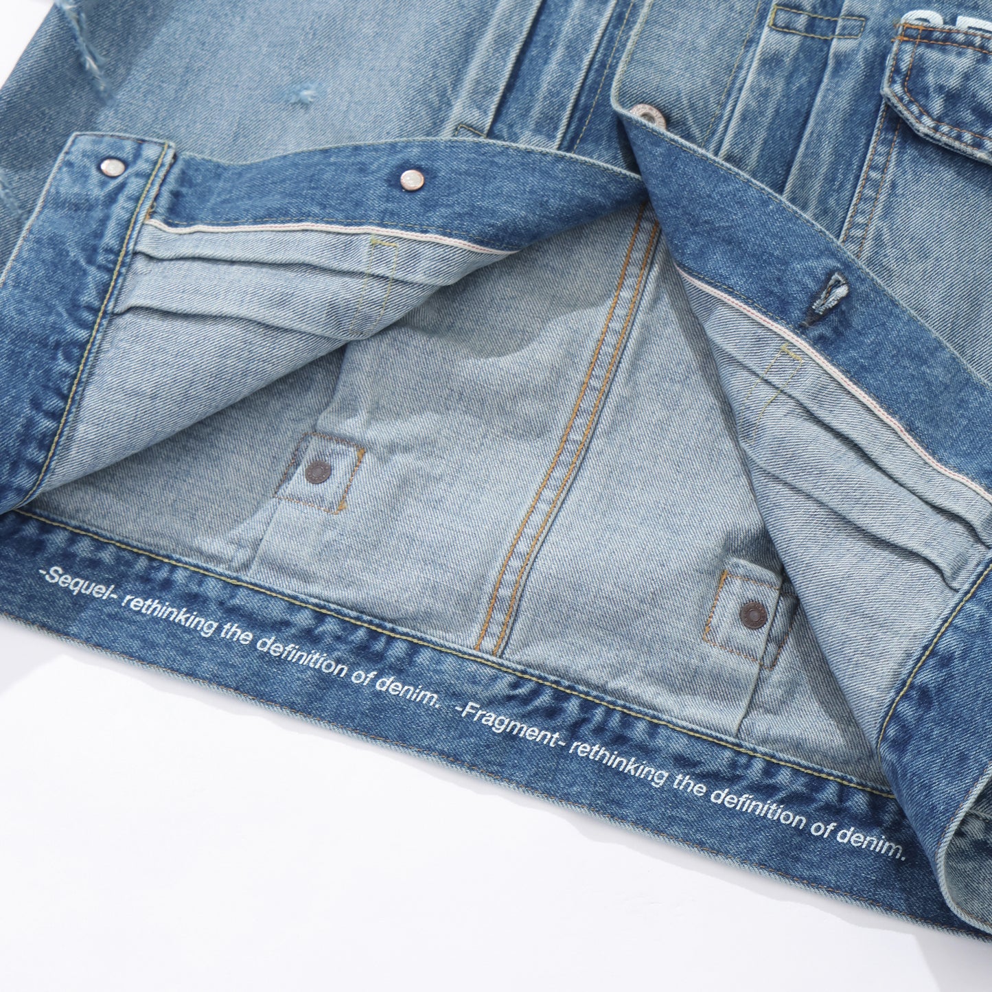 "FRAGMENT × SEQUEL" DAMAGE DENIM JACKET